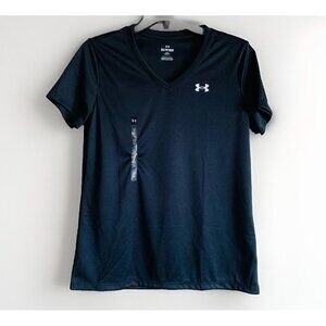 Under Armour HeatGear Women Black Loose Athletic T-shirt‎ Size XS